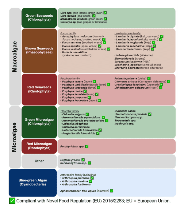 The utility of algae as sources of high value nutritional ingredients